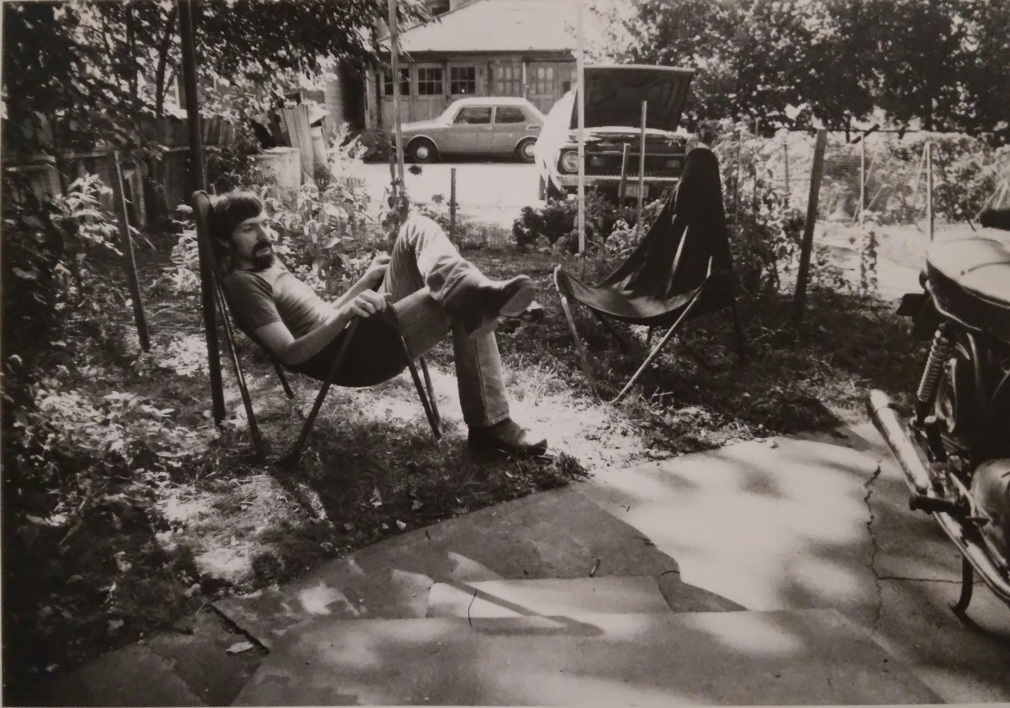 Cork in a backyard in Minneapolis 1977. Photo by John Kruth